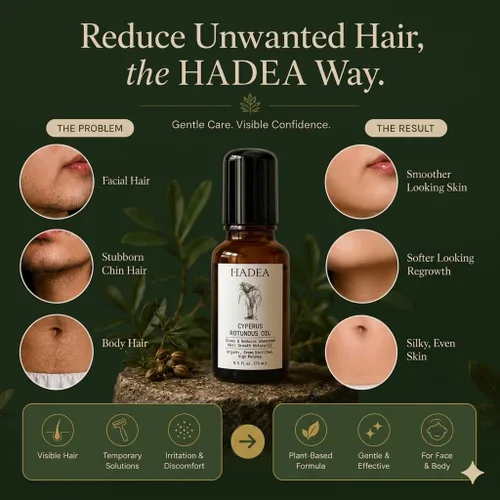 Miniatura 5 de Aceite Cyperus Rotundus para reducir y ralentizar el crecimiento no deseado del cabello, para SOP, Hirsitusim, cualquier cabello no deseado