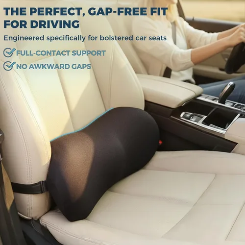 Miniatura 2 de Almohada de apoyo lumbar para coche con sistema de estabilidad Dual-Grip™ Almohada de espalda de espuma viscoelástica adaptativa avanzada