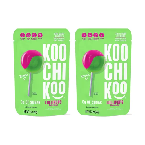 Miniatura 6 de Koochikoo Paletas sin azúcar con vitamina C, sandía, 10 unidades (paquete de 10)