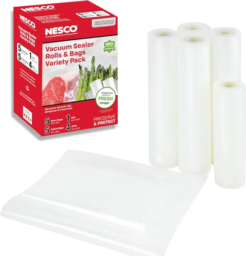 Bolsas selladoras de vacío manuales VS-10HB, pequeñas, transparentes, paquete de 24 unidades, De Nesco, Transparente
