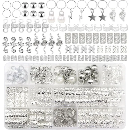 Miniatura 13 de 217 pulseras doradas para el cabello, para trenzas, cuentas de rastas de metal, joyería de perlas Loc, accesorios para trenzas, decoración