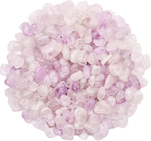 Miniatura 43 de 500 piezas Cuentas de piedra de chip natural, Alabastro 5-8 mm Piedras preciosas irregulares curativas de cristal sueltas con agujero perforado