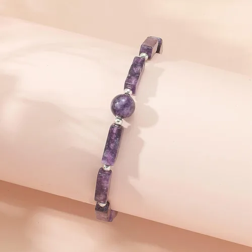 Miniatura 8 de Harry and Henry Pulsera de amatista para mujer, pulseras de energía con cuentas naturales para adelgazar la terapia linfática, pulsera para aliviar