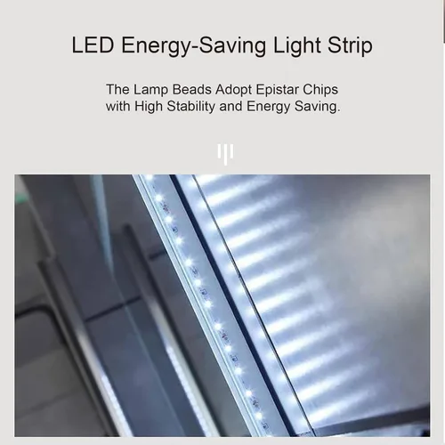 Miniatura 6 de WHYATT Espejo de tocador LED para baño con luz delantera y trasera, espejos de pared con antiniebla, 2 colores (tamaño: pequeño)