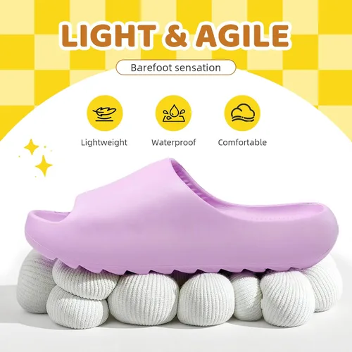 Miniatura 18 de Sandalias acolchadas para mujeres, hombres y niños, cómodas, antideslizantes, suaves, impermeables, para baño, ducha, sandalias acolchadas de suela