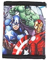 DisneyBagStore Marvel Avengers Super Hero Stuff Comics - Cartera triple para niños y niños, color negro, talla XS, Negro -, Clásico