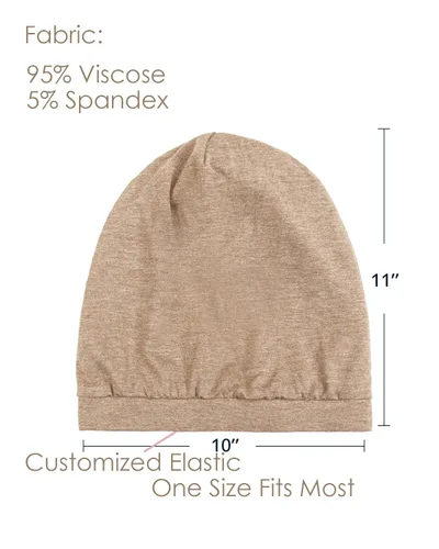 Miniatura 32 de Alnorm - Gorro con forro de satén y suave banda elástica para hombres y mujeres, talla única Se ajusta a la mayoría