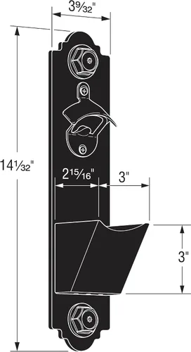 Miniatura 2 de Simpson Strong-Tie APBO-KT - Kit de abridor de botellas decorativo, accesorios para exteriores, incluye placa trasera de plástico compuesto, taza