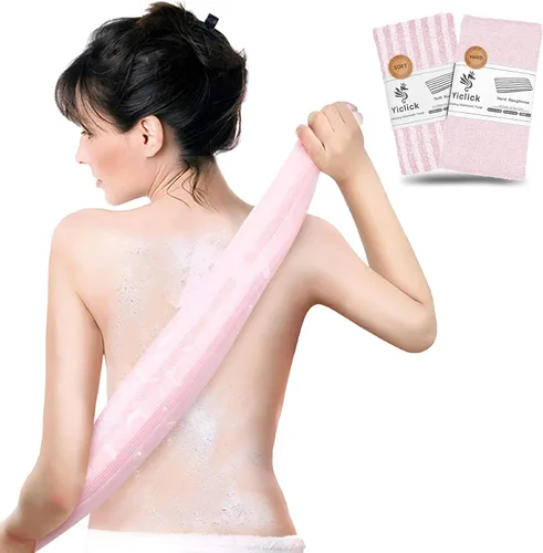 Miniatura 11 de Yiclick Exfoliante corporal, limpiador de espalda para ducha y baño, paño de lavado japonés, toalla exfoliante para hombres y mujeres, exfoliante