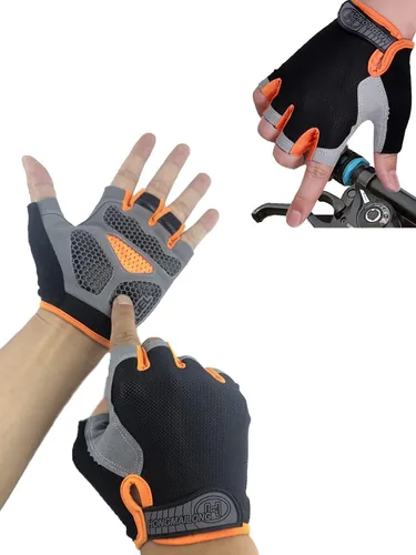 Guantes de ciclismo de carretera de gel para hombre, guantes de ciclismo de medio dedo, guantes de bicicleta de carretera MTB, almohadilla de gel