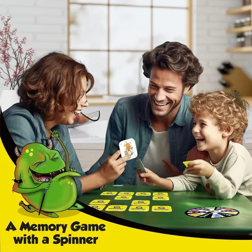 Miniatura 3 de Juegos de memoria ganadores del premio Hiding Monsters para niños de 4 a 8 años con una rueda giratoria. Divertido y fácil de jugar. Juegos a juego