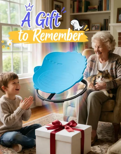 Miniatura 7 de Silla Giratoria de Dinosaurio para Niños Autistas – Juguete Giratorio Sensorial, Silla Giratoria para Niños con Autismo, Asiento Giratorio Sensorial