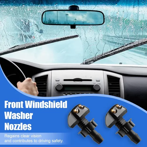 Miniatura 4 de ZIMISI - Boquillas de limpiaparabrisas delanteras para auto, rociadores de agua para limpiaparabrisas de doble orificio, kit de boquillas ajustables