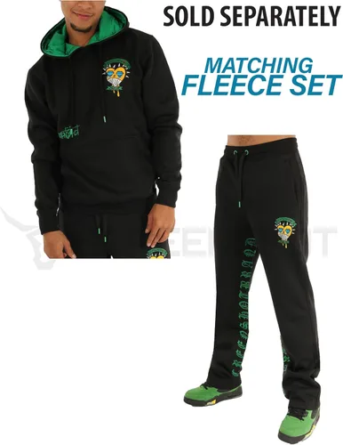 Miniatura 5 de SCREENSHOT Pantalones de forro polar 3202 Streetwear Urban Fit - Pantalones deportivos apilados con cordón de banda de basura acanalada