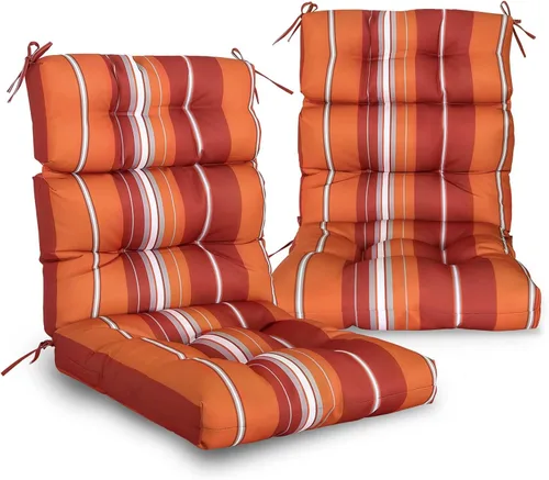 Miniatura 39 de EAGLE PEAK Cojín Acolchado para Silla de Patio con Respaldo Alto para Exteriores/Interiores, Juego de 1, 46'' x 22'', Azul Claro