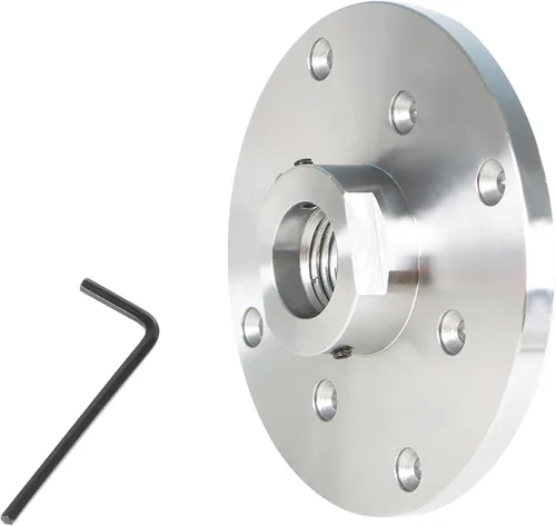 Miniatura 6 de kimllier Placa frontal de torno de acero de 6 pulgadas, placa frontal de torno de madera, apta para husillo de 1-1/4 pulgadas x RH 8Tpi con juego