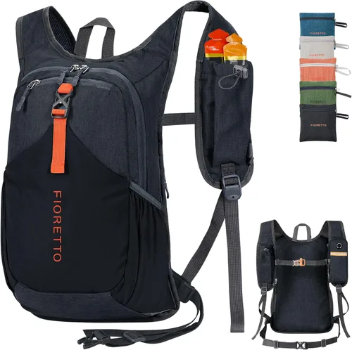 Miniatura 24 de FIORETTO Mochila de 10L para senderismo para mujeres y hombres, mini mochila plegable, ligera, mochila pequeña de día para camping, viaje, al aire