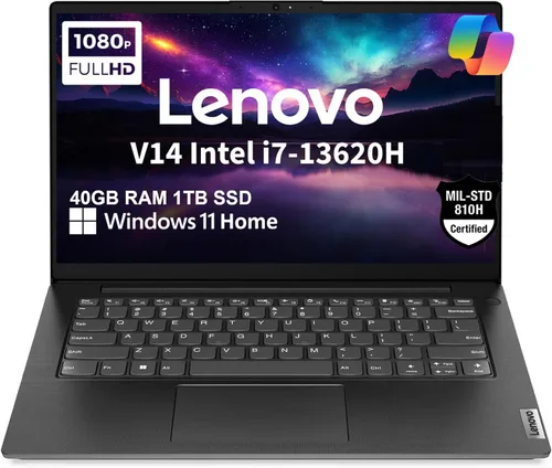 Miniatura 10 de Lenovo V14 Gen 4 - Laptop empresarial (14 pulgadas FHD antirreflejo, Intel 10-Core i7-13620H, 16GB RAM, 512GB SSD), cámara web con obturador