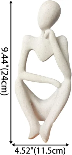 Miniatura 6 de Dnoifne La escultura del Pensador, adornos para acuario, estatua de escultura abstracta, arte decorativo de regalo, figura de decoración del hogar