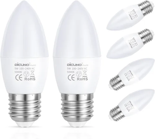 Miniatura 12 de DiCUNO ProOE - Bombilla LED E26 con protección ocular, alto CRI 98, bombilla E26 de 5 W, blanco cálido 3000 K, reemplazo de luz decorativa