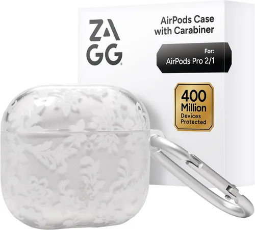Miniatura 11 de ZAGG Funda con mosquetón para AirPods 4 – Funda protectora compatible con carga inalámbrica – Protección contra caídas de 360°, polvo y arañazos