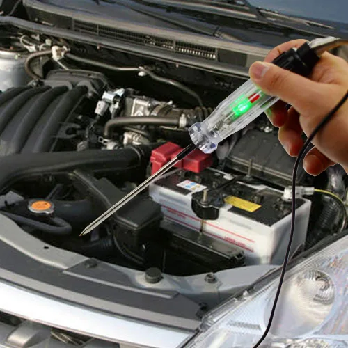 Miniatura 8 de allsun Probador de circuito audible automático, cable de perforación de cable de 6 a 12 V CC, luz de prueba de voltaje resistente, probador de luz