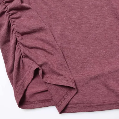Miniatura 5 de Camisetas sin mangas de maternidad para mujer, fruncidas, sin mangas, básicas, camisa de maternidad, chaleco de embarazo
