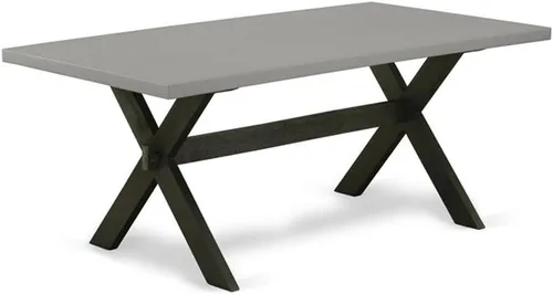 Miniatura 34 de East West Furniture VT026 Mesa de comedor estilo V – una mesa de cocina rectangular con patas elegantes, 36 x 60 pulgadas, multicolor