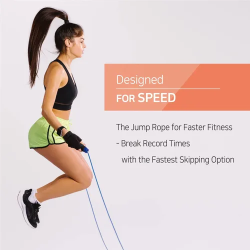 Miniatura 5 de Cuerda de saltar de ejercicio para cardio, boxeo, crossfit, cuerda de saltar ajustable para hombres y mujeres, ligera, sin enredos, fabricada