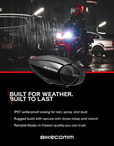 Miniatura 7 de BIKECOMM BK-S2 Intercomunicador de auriculares Bluetooth para motocicleta, altavoces inalámbricos de alcance de 3,937.0 ft, sistema de comunicación