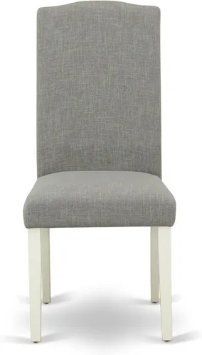 Miniatura 5 de East West Furniture ANEN3-LWH-06 - Juego de mesa de cocina de 3 piezas contiene una mesa de comedor redonda con pedestal y 2 sillas de comedor