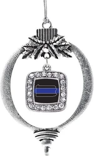 Miniatura 147 de Inspired Silver - Nana púrpura - Adorno de Navidad plateado - Adorno cuadrado para árbol de Navidad con circonita cúbica - Decoración colgante