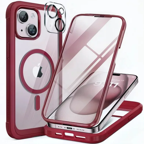 Miniatura 114 de Miracase Funda para iPhone 13 de 6.1 pulgadas, [sin burbujas] funda de teléfono de cuerpo completo con pantalla de vidrio completa integrada, sin
