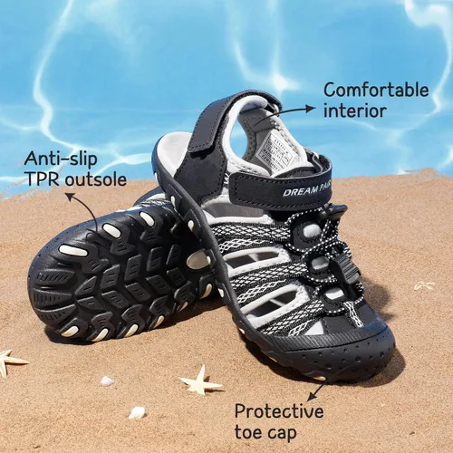Miniatura 4 de DREAM PAIRS Sandalias deportivas de verano para niños y niñas, para senderismo, playa, casual, puntera cerrada, ajustable, multicolor, para niños