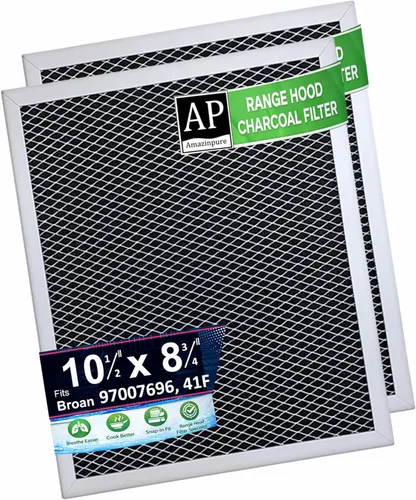 Paquete de 2 filtros de campana extractora 97007696 de aluminio compatible con OEM Part# Whirlpool W10355450 Broan Nutone 6105C 41F 413023 41000