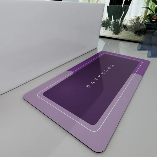 Miniatura 29 de Tapete de baño, tapetes de baño súper absorbentes, antideslizantes, de secado rápido, tapetes de goma fina para piso de baño que caben debajo