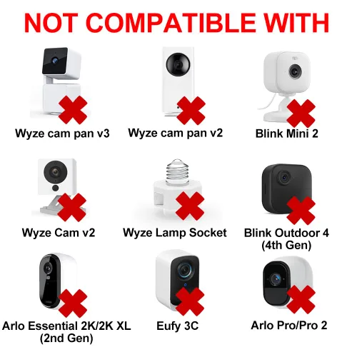 Miniatura 4 de Cargador de cable de extensión de alimentación de 10 pies para Wyze Cam V3/V4/OG/V3 Pro, Blink Mini Pan/Mini, Kasa, Ring Interior, Eufy, SimpliSafe