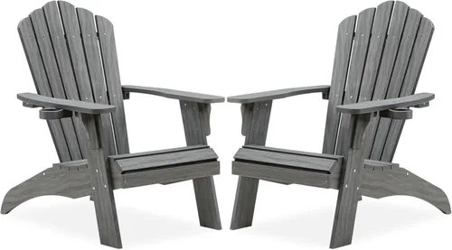 Miniatura 19 de Psilvam Silla Adirondack, silla para hoguera de madera de polietileno de gran tamaño con soporte para tazas, sillas de patio de soporte de 350 Blanco