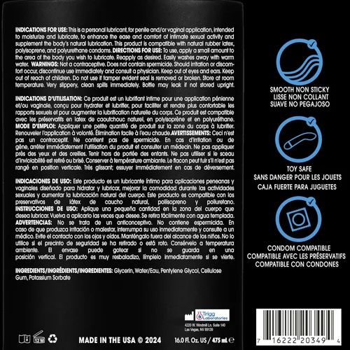 Miniatura 2 de Wet Silver - Lubricante duradero a base de agua, fórmula prémium original, pH equilibrado, hipoalergénico, sin parabenos, vegano, no mancha