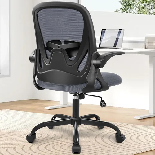 Miniatura 2 de Primy Silla de Oficina Ergonómica Silla de Escritorio con Soporte Lumbar y Altura Ajustables, Silla de Escritorio de Malla Transpirable Giratoria