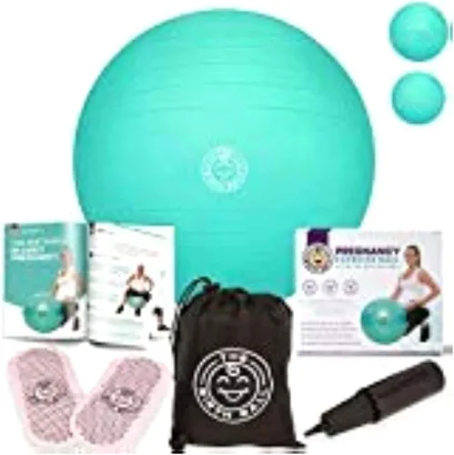 The Birth Ball - Bola de parto para embarazo y parto - Guía de 18 páginas de ejercicios con pelota de embarazo por trimestre - Calcetines