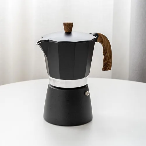 Miniatura 6 de TITA-DONG Cafetera espresso para estufa, olla moka de aleación de aluminio para gas, olla moka italiana clásica con mango para evitar quemaduras