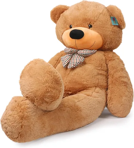 Miniatura 5 de Joyfay Oso de peluche gigante de 63 pulgadas, color marrón claro, enorme 5.25 pies, oso de peluche, regalo grande de San Valentín