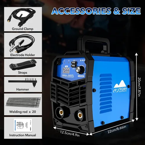 Miniatura 2 de TRQWH 200A Mini máquina de soldadura 110V Stick Soldador ARC Máquina IGBT Inverter MMA soldador Tig/Mig Máquina de soldadura portátil arranque
