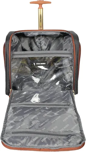 Miniatura 3 de Steve Madden maleta Bolsa con Ruedas veliz debajo del asiento, Negro), D4041-01-WT