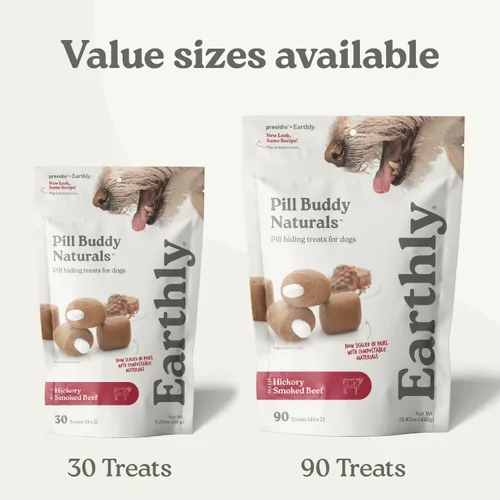 Miniatura 6 de Pill Buddy Naturals de Earthly - Golosinas para ocultar píldoras de pato (sin pollo) para perros - Bolsillo para píldoras de cualquier tamaño - 30