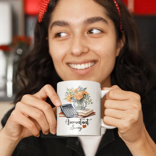 Miniatura 2 de Taza de café personalizada de contador, taza de contabilidad personalizada regalo para compañeros de trabajo, amigos, familia, taza de cerámica