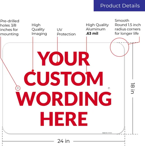 Miniatura 3 de Letrero personalizado, letreros de metal personalizados, personalizable para oficina, negocio, lugar de trabajo, oficina, hogar, letreros de entrega