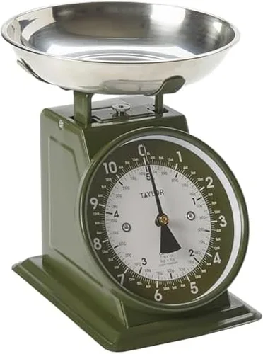 Miniatura 12 de Báscula de cocina mecánica Taylor para pesar alimentos con tazón, pesa hasta 11 libras, mide en gramos y onzas, básculas de alimentos para cocina