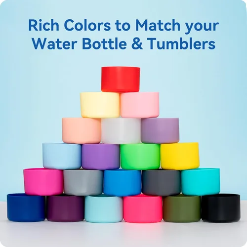 Miniatura 5 de 2Pack Silicone Boot Covers Compatible with Hydro Flask Wide Mouth 20/24oz,Standard Mouth18/ 21/24oz,24oz Travel&2-20oz Water Bottles 2.75-2.85